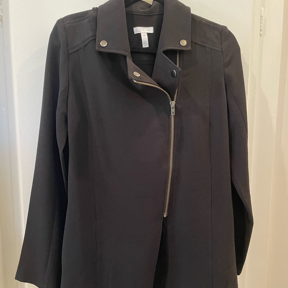 LEITH lightweight long Moto style jacket